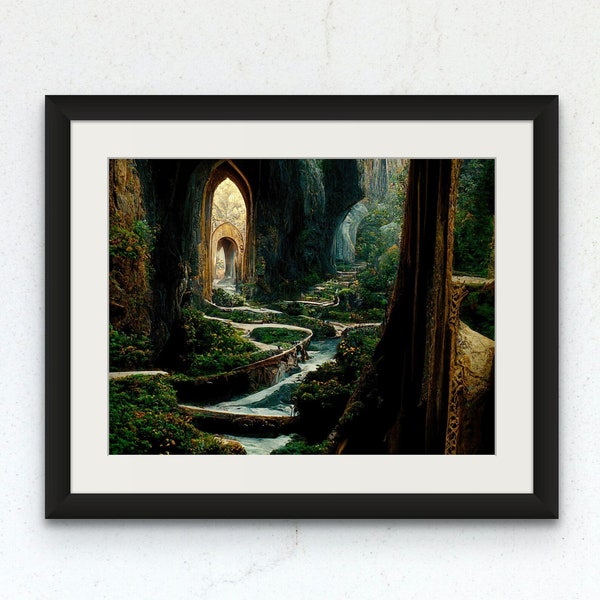 Rivendell II, LOR Inspired Art, Archival Reprint Poster