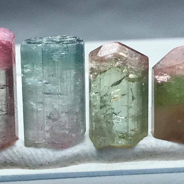 20.5 Cts amazing Mix colour terminated tourmaline crystal from Paprok mine.