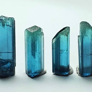 Neon blue tourmaline crystals