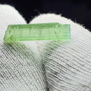 Blue cap green tourmaline crystal