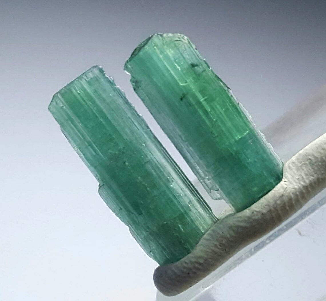 Greenish blue tourmaline crystals | Etsy