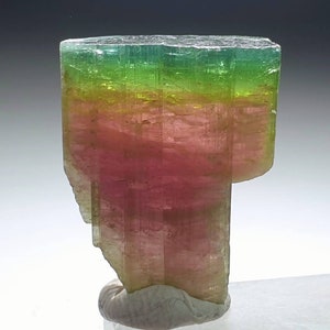 Tri colour watermelon tourmaline crystal