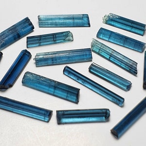 Neon blue tourmaline crystals