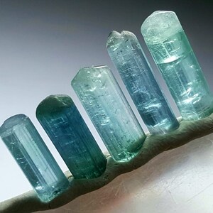 Sky blue tourmaline crystals