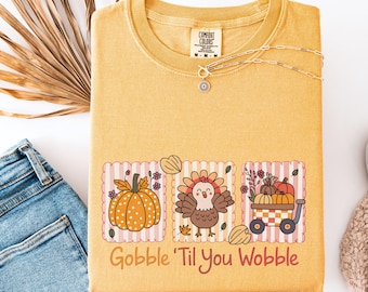 Thanksgiving Doodle Shirt Thankful Shirt Thanksgiving Food TShirt Pie Coffee Turkey Group Shirt Friendsgiving Dinner Shirt Comfort Colors®