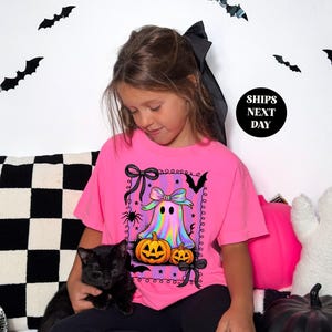 Iridescent Ghost Halloween Shirt: Shimmering Ghoul Coquette Tee