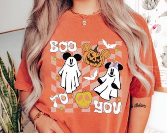 Disney Halloween Pumpkin Shirt Mickey Friends Trick Or Treat Tee Mickey Mouse Spooky Season Family Matching Vacation 2026 Comfort Colors®