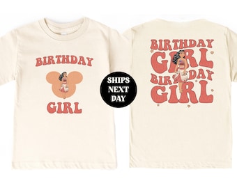 Custom Moana Birthday Girl Shirt, Disney Princess Toddler Sweatshirt,  Kids Birthday T-Shirt, Disneyworld Family 2025 Trip Tee
