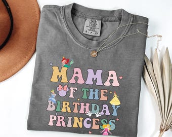 Mama of Birthday Princess Shirt: Magical Mouse Party, Custom Mom Gift