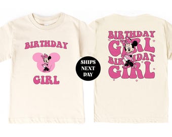 Custom Minnie Birthday Girl Shirt, Disney Birthday Toddler Sweatshirt, Baby Daughter 2025 Trip Tee, WDW Kid Youth Group Family Matching Gift