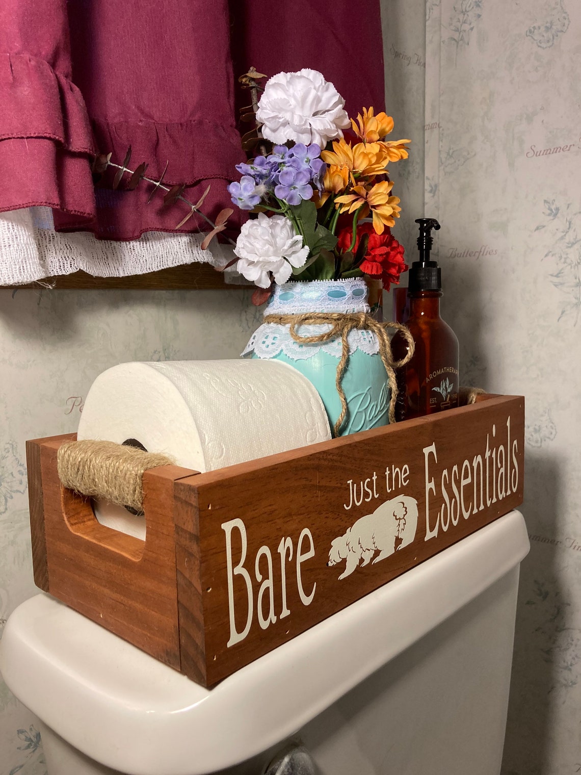 Toilet Tank Storage Box bathroom storage toilet paper Etsy
