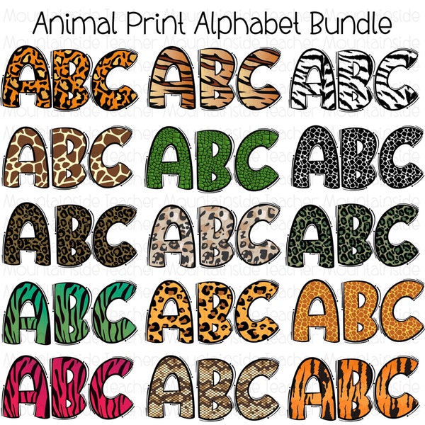 Animal Print Letters - Etsy