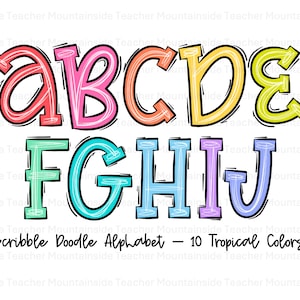 Alfabeto Rabisco Rabisco PNG Sublimação Alfa Design Maiúsculas e Minúsculas Pacote Alfabeto Sublimação Download Digital Pacote