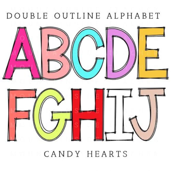 Double Alphabet Letters Design