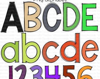 Double Doodle Letters - Etsy