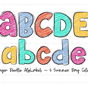 Crayon Scribble Doodle alfabet, PNG-bundel, sublimatie, alfaset, clipart, png-lettertype, digitale download, krabbelbrieven, digitaal ontwerp