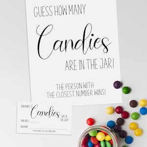 Minimalist Baby Shower Game: Guess How Many Candies (Ready to Print) 19BG-1200