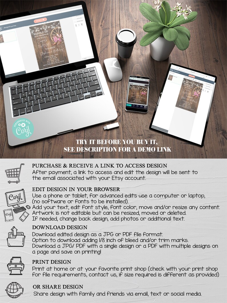 Pink Western Night Out Birthday Party Invitation, Saddle up Put Your