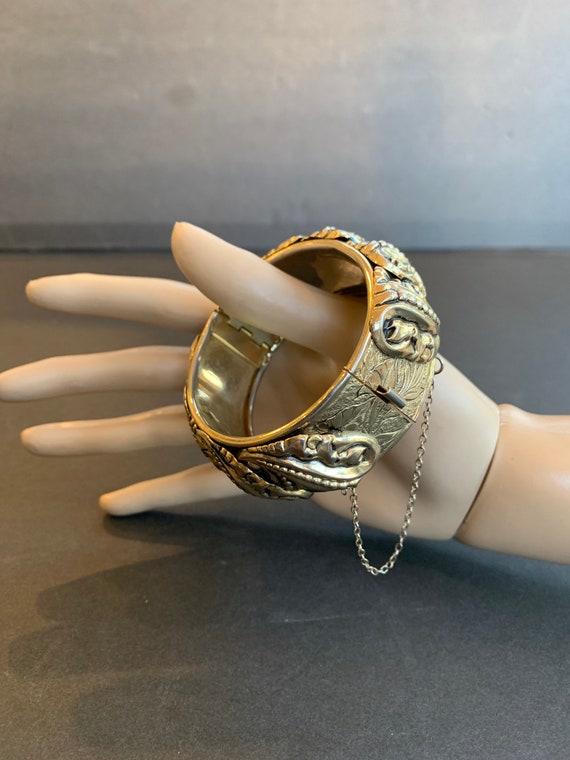 Gorgeous Vintage Ormorlu Style Cuff Bracelet - image 9