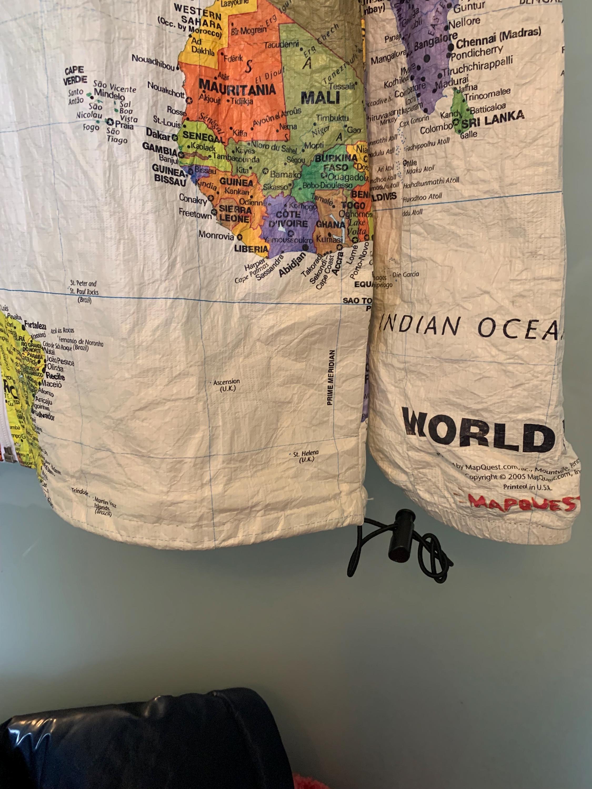 Vintage Mapquest Leslie Jordan World Map Tyvek Jacket - Etsy