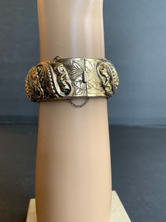 Gorgeous Vintage Ormorlu Style Cuff Bracelet - image 4