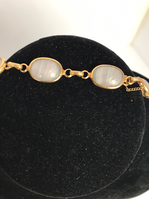 Vintage Sarah Coventry Pink Stones Link Bracelet-… - image 8