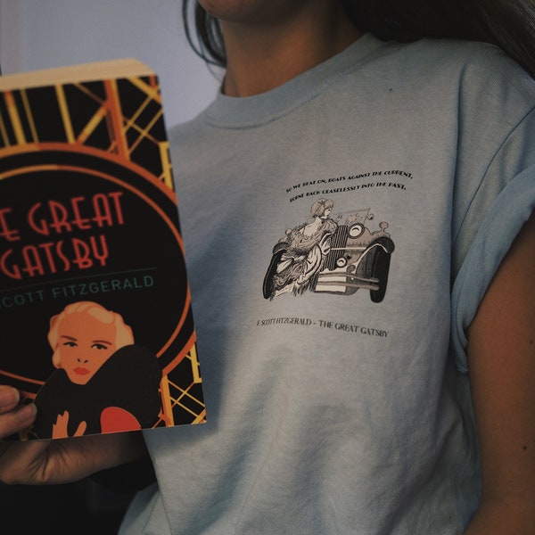 The Great Gatsby - F. Scott Fitzgerald T-shirt with Literature Quote