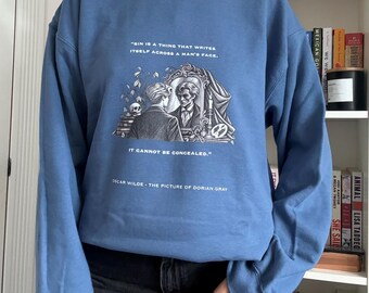 The Picture of Dorian Gray- Oscar Wilde Crewneck Sweatshirt with Literature Quote