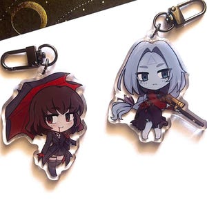 Chaveiro com pingente de acrílico Deadlock | Mina Ha, fanart de Vindicta (6,35 cm, dupla face)