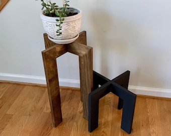 Custom Size Wooden Plant Stand | Collapsible Plant Holder |  Indoor Plant Pot Stand, Holder | Customizable Modern Plant Holder