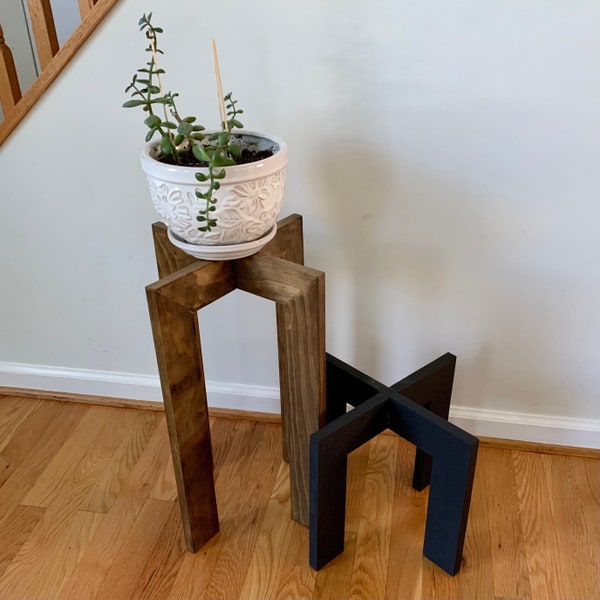Custom Size Wooden Plant Stand | Collapsible Plant Holder |  Indoor Plant Pot Stand, Holder | Customizable Modern Plant Holder