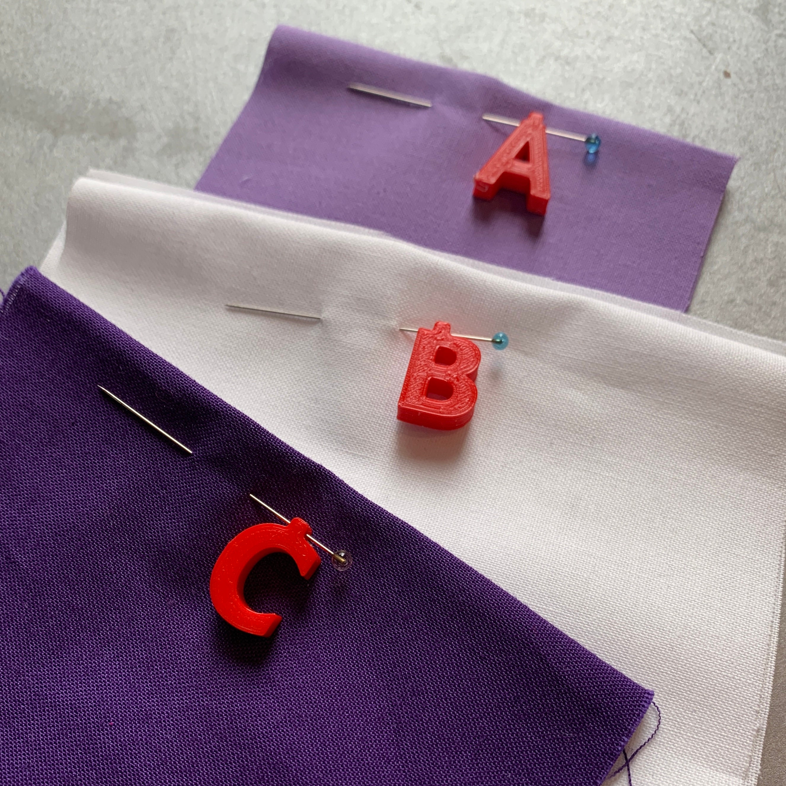 Sew Emma Alphabitties Marking Tools - 26 Letters & 10 Numbers For Fabric Organization