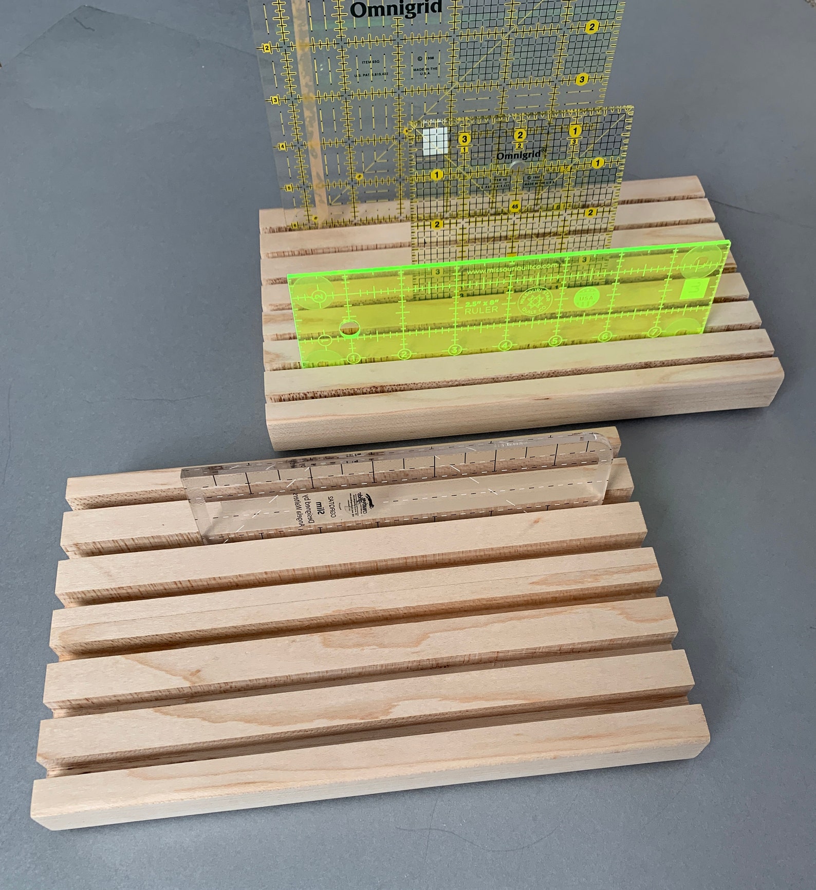 Long Arm Quilt Ruler Holder Wooden Quilt Ruler Rack Etsy