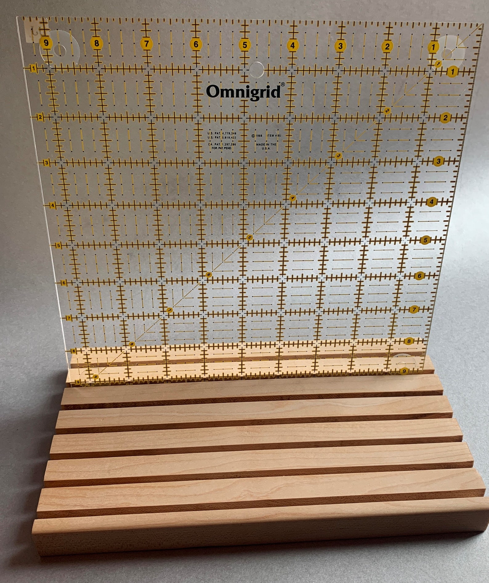 Rotary Cutting Quilting Ruler Holder Wooden Quilt Ruler Rack Etsy