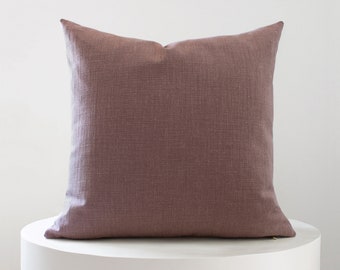 Mauve Purple Linen Pillow Cover, Solid Pillow Cover, Designer Pillow Cover, Throw Pillows 20x20, LINEN BERRY