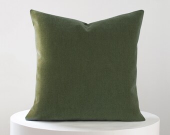 Green Pillow Cover, Solid Pillow Cover, Designer Pillow Cover, Throw Pillows 20x20, SOLID FOREST