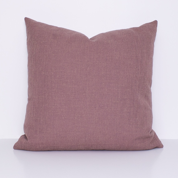 Linen Pillow Cover in Berry
