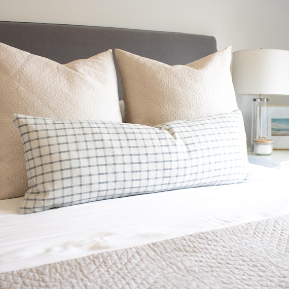 Plaid body pillow cover hotsell