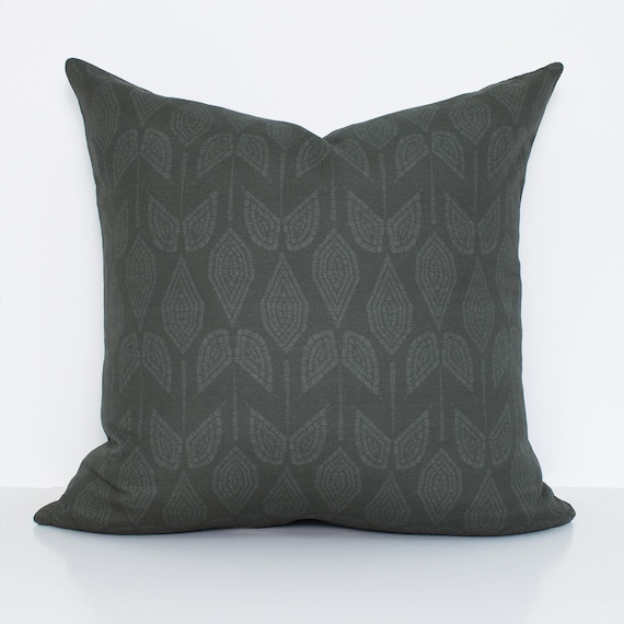 Etch Pillow Cover in Charcoal