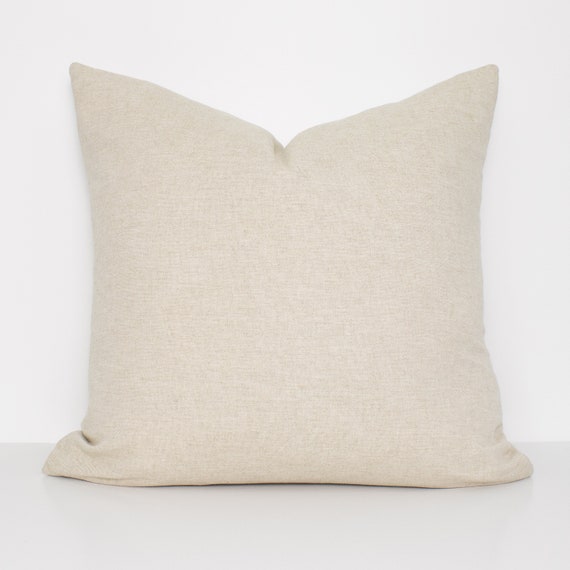 Solid Linen Pillow Cover in Sand