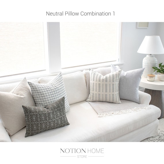 Neutral Five Pillow Combination