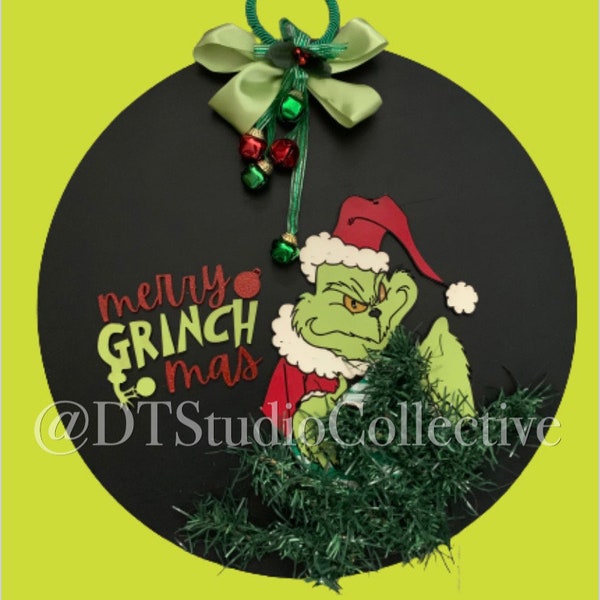 Grinch Door Hanger - Etsy