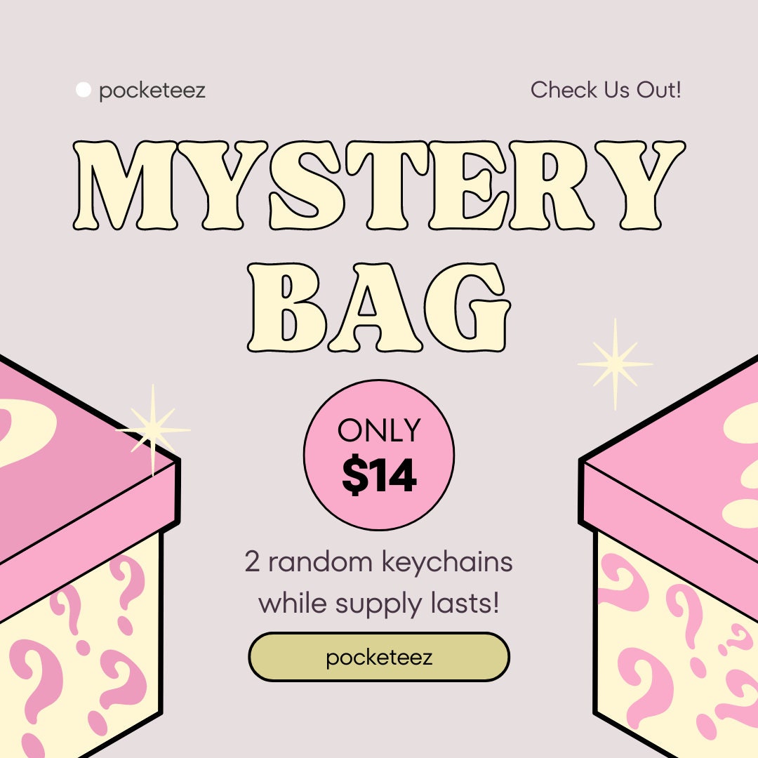 Random Password Keychain Mystery Bag - 2 Random Keychains - Etsy