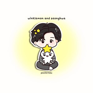 Winklemon & Seonghwa (ATEEZ) Sticker