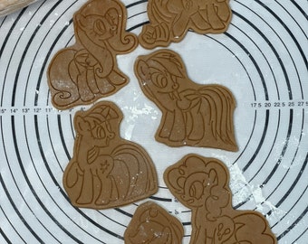 Set of 6 My Little Pony Cookie Cutters & Molds Produced by 3D Kitchen Art