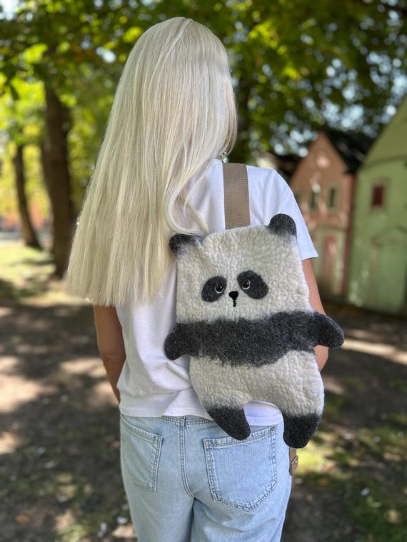 Wool Felted Handmade Backpack Wool felt Backpack 2.120 - Original Backpacks by KrukGarage  main image 4
