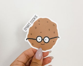 Smart Cookie Pun Sticker - Vinyl Sticker Decal