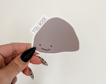 You Rock Pun Sticker CLEAR - Vinyl Sticker Decal