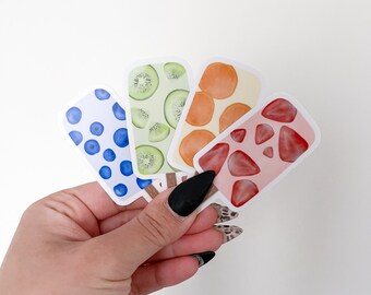 Fruit Popsicle Orange Strawberry Kiwi Blueberry Summer Sticker - Vinyl Sticker Decal