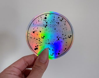 Adesivo de Constelação Holográfica: Decalque de Vinil Rainbow Stardust